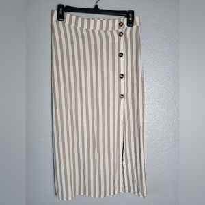 H&M maxi skirt, size 6, white/Tan color
